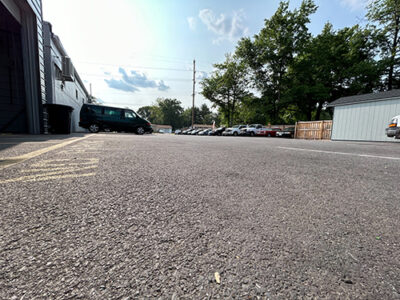 ground shot of the parking lot